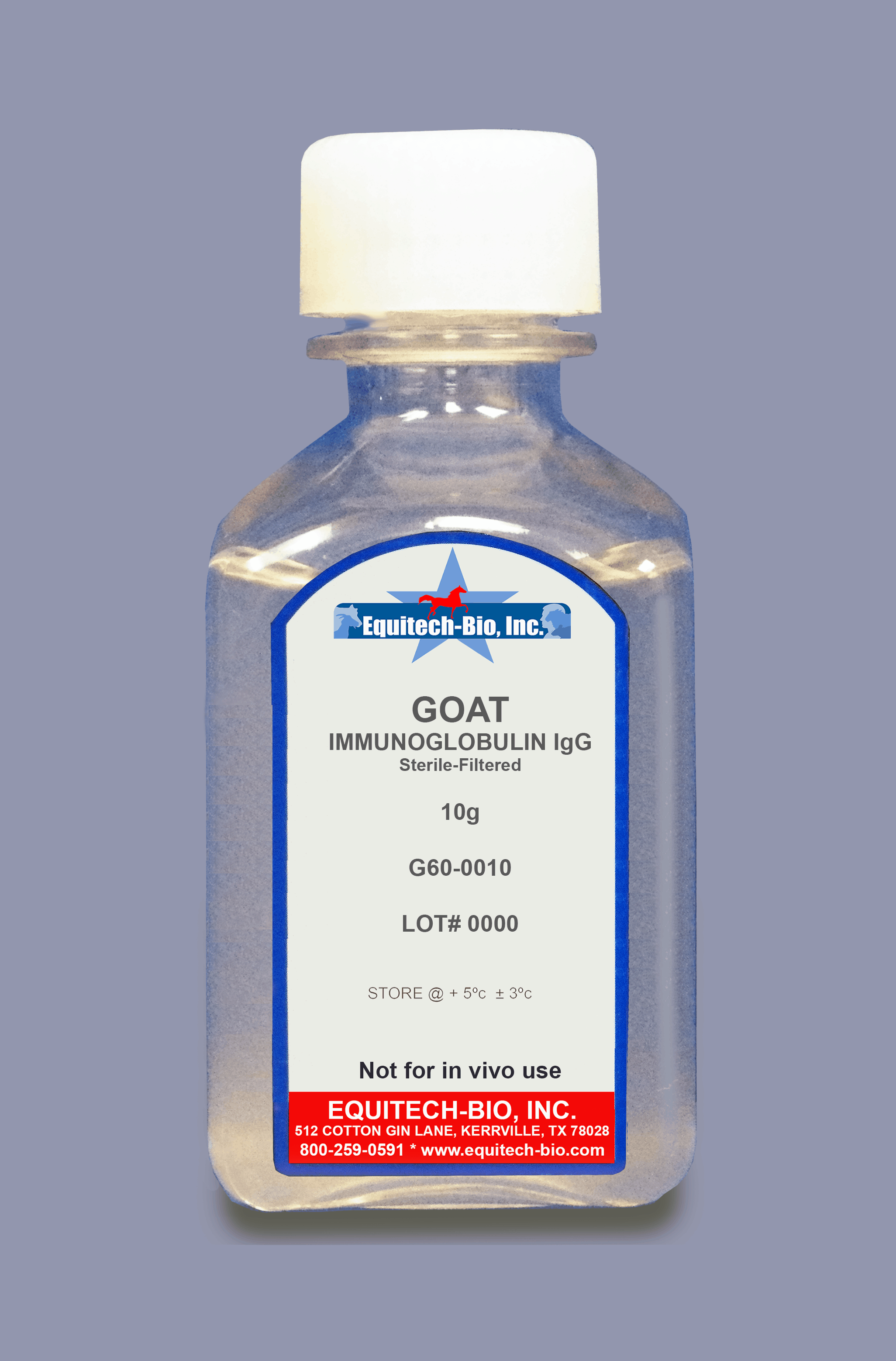 G60 -- Goat IgG Solution >= 97% Purity