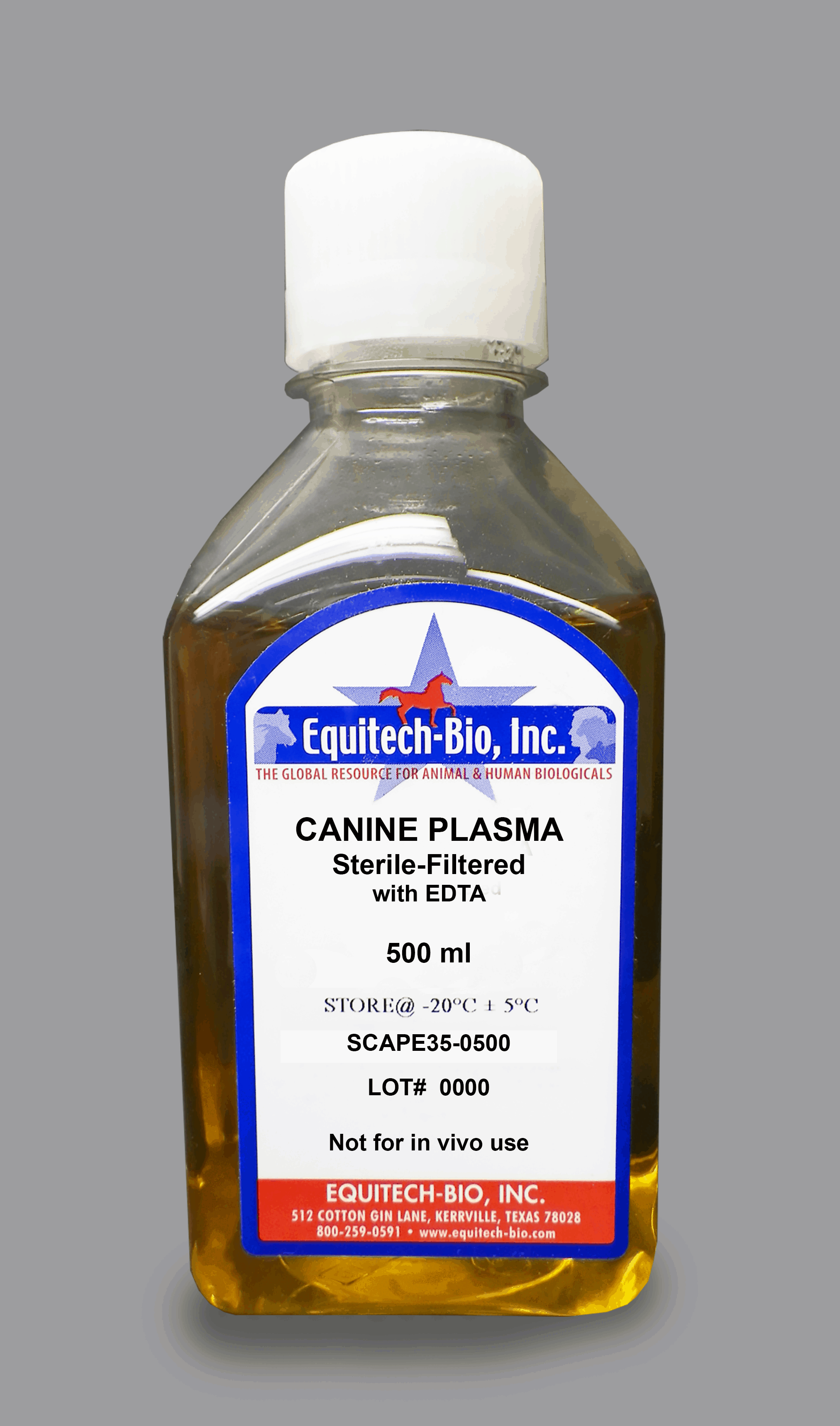 SCAPE35 -- Sterile Filtered Canine Plasma with EDTA