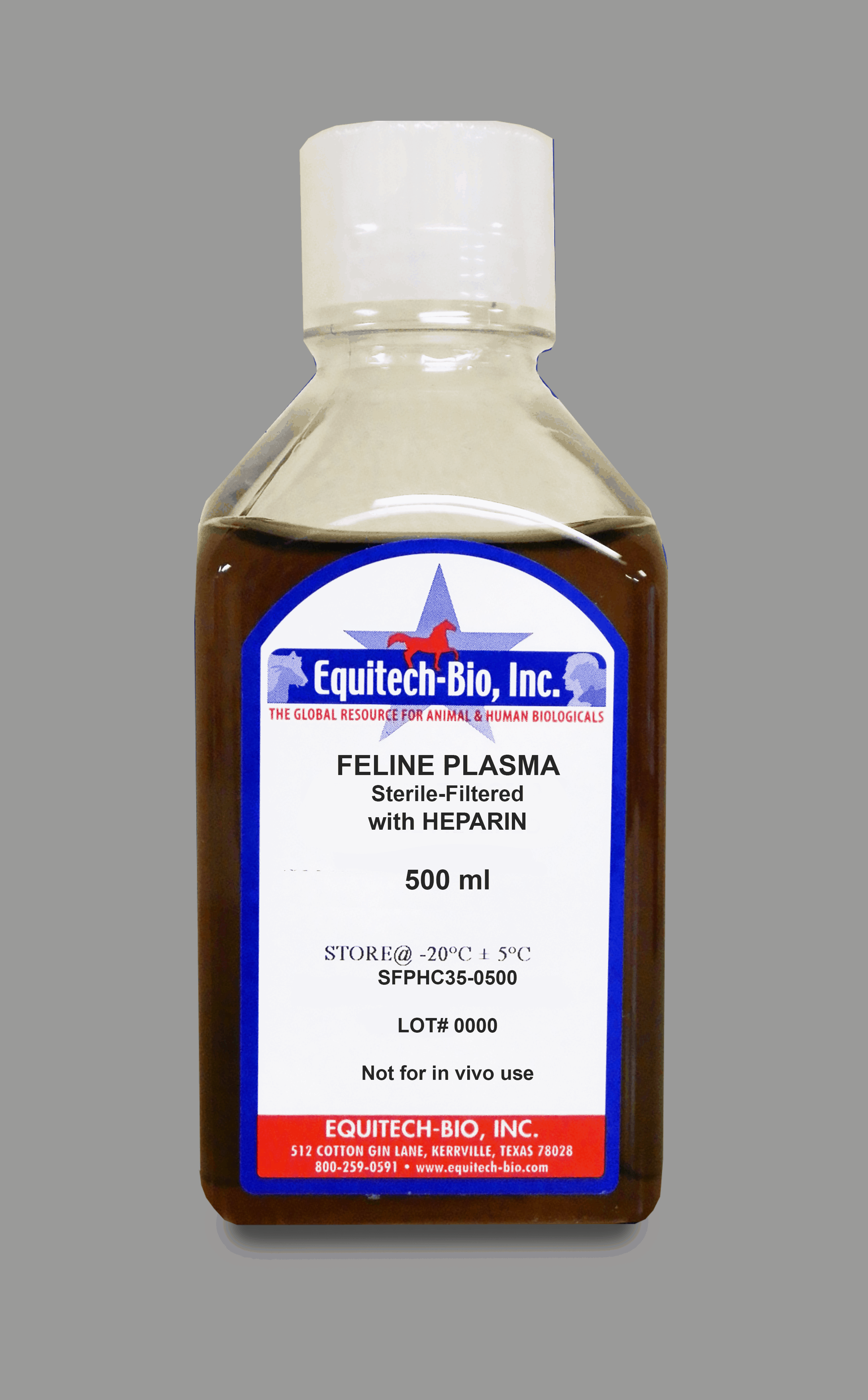 SFPH35 -- Sterile Filtered Feline Plasma with Heparin