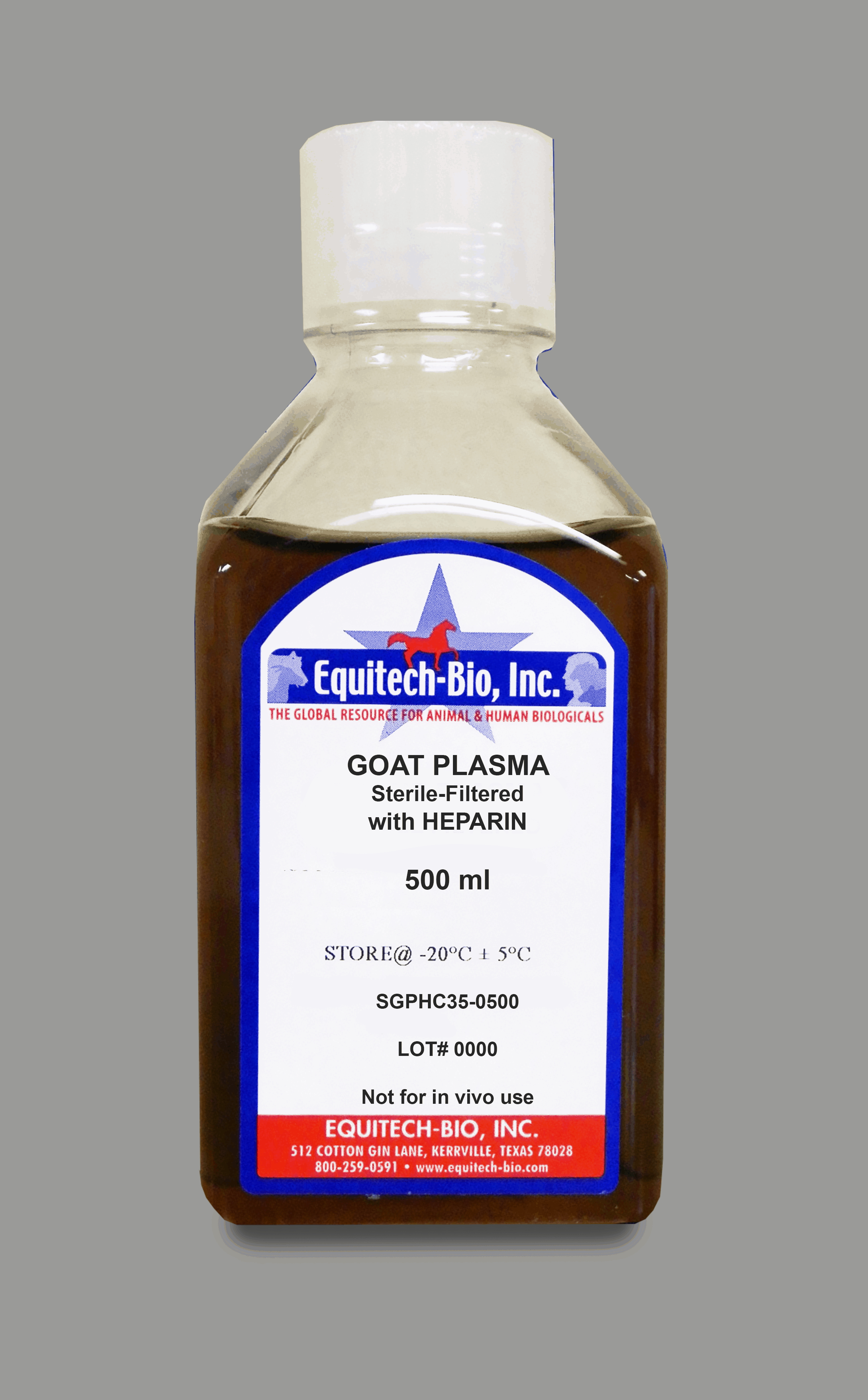 SGPH35 -- Sterile Filtered Goat Plasma with Heparin