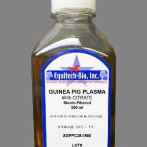 SGPPC35 -- Sterile Filtered Guinea Pig Plasma with Sodium Citrate