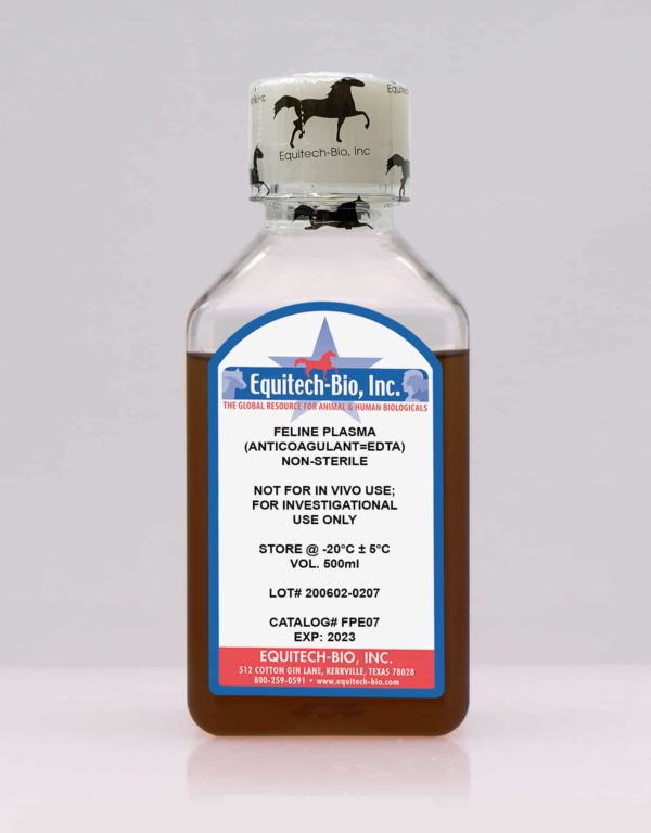 FPE07 — Non-Sterile Feline Plasma with EDTA