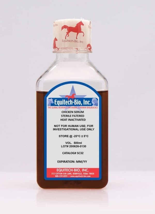 SC32 — Sterile Filtered Chicken Serum, Heat Inactivated